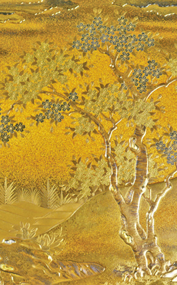 短冊蒔絵料紙箱